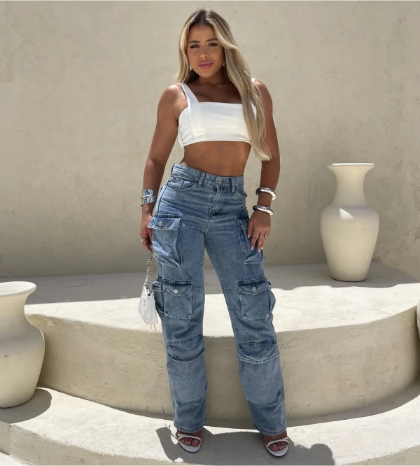 CALÇA JEANS 8 BOLSOS - Imagem 6