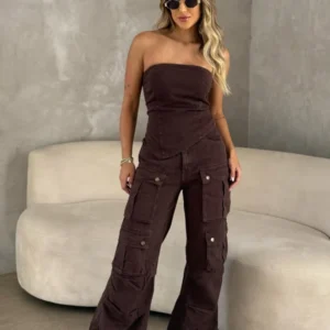 CONJUNTO ASSIMÉTRICO MARROM
